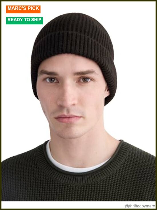 Cashmere Ribbed Beanie - Soft Minimalist Knit Hat